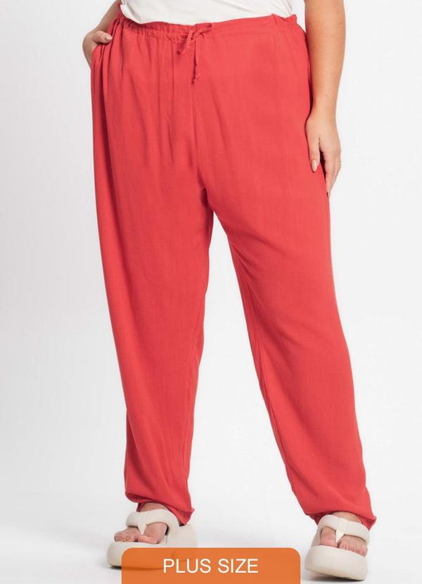 Secret Glam - Calça Viscose Feminina Vermelho 1