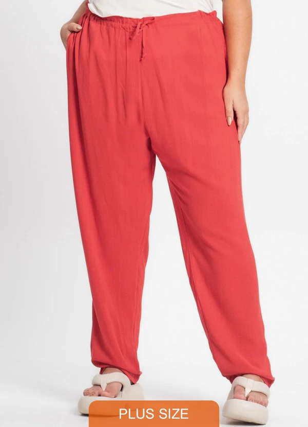 Secret Glam - Calça Viscose Feminina Vermelho