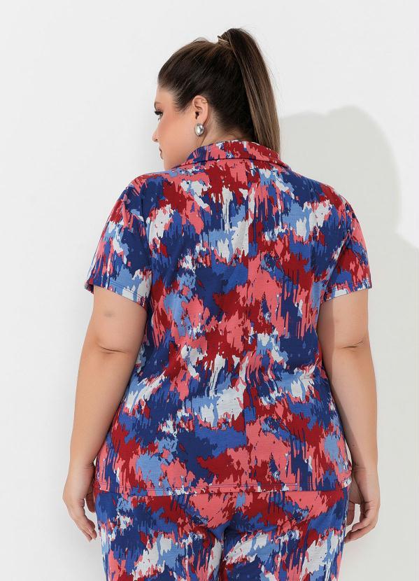 Marguerite - Camisa Abstrata com Gola Plus Size 2