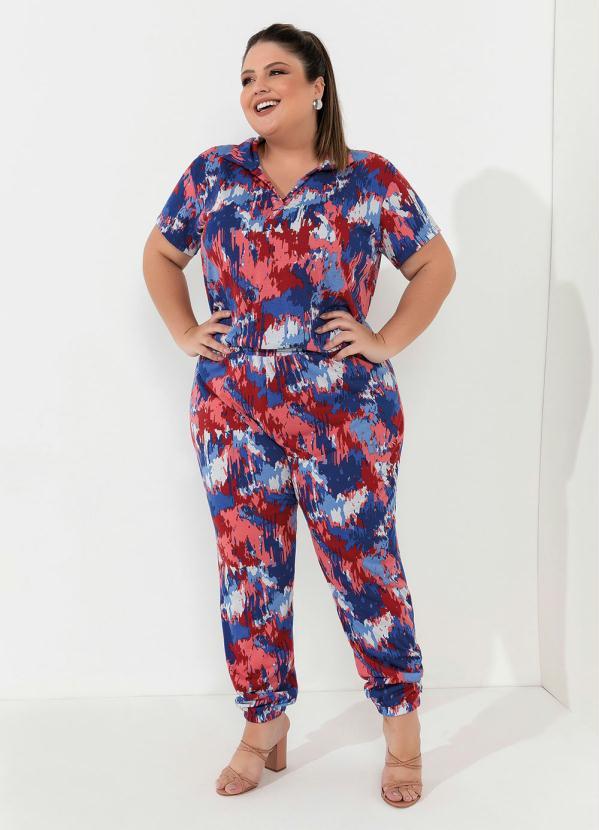 Marguerite - Camisa Abstrata com Gola Plus Size 3