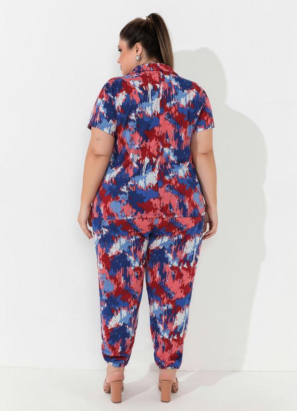 Marguerite - Camisa Abstrata com Gola Plus Size 4