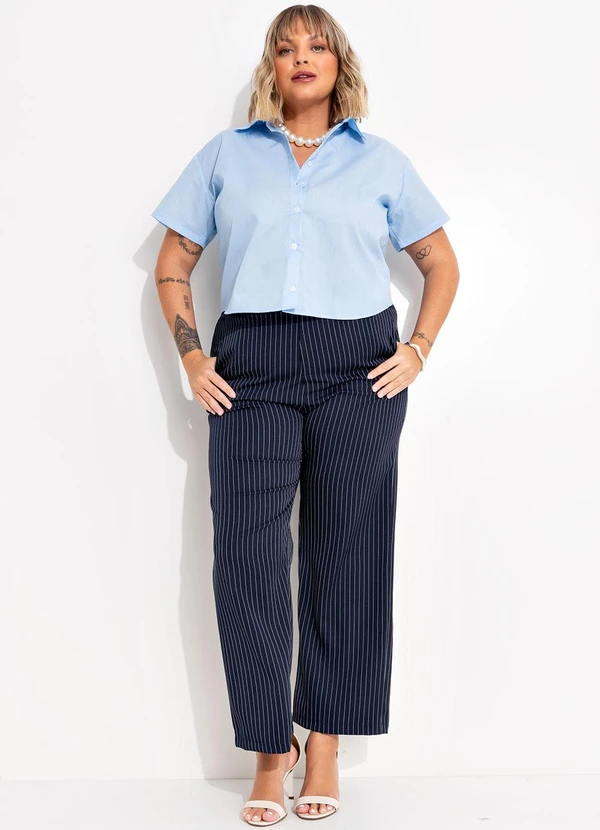 Marguerite - Camisa Azul Claro em Tricoline 5