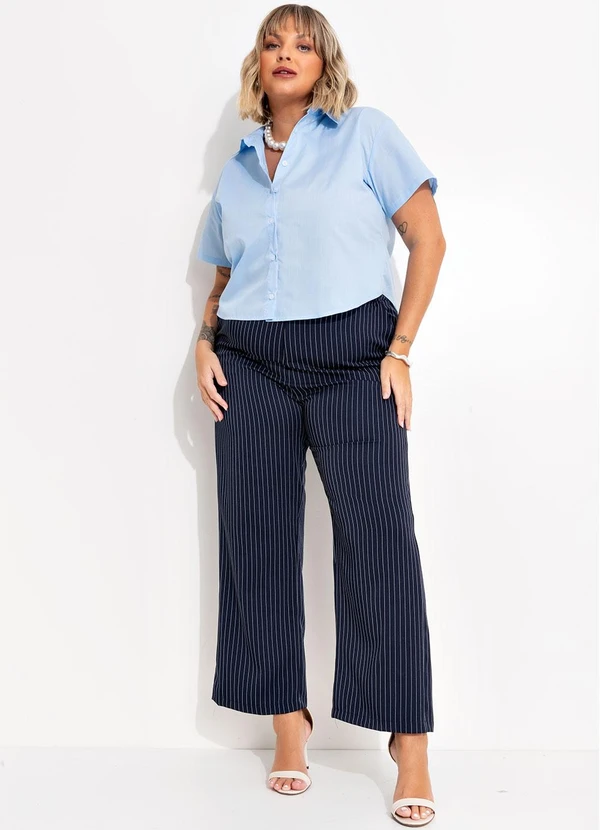 Marguerite - Camisa Azul Claro em Tricoline 3