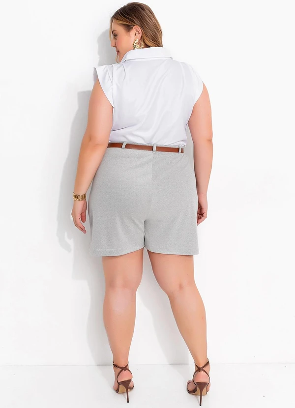 Marguerite - Camisa Branca em Chiffon Sarjada 5