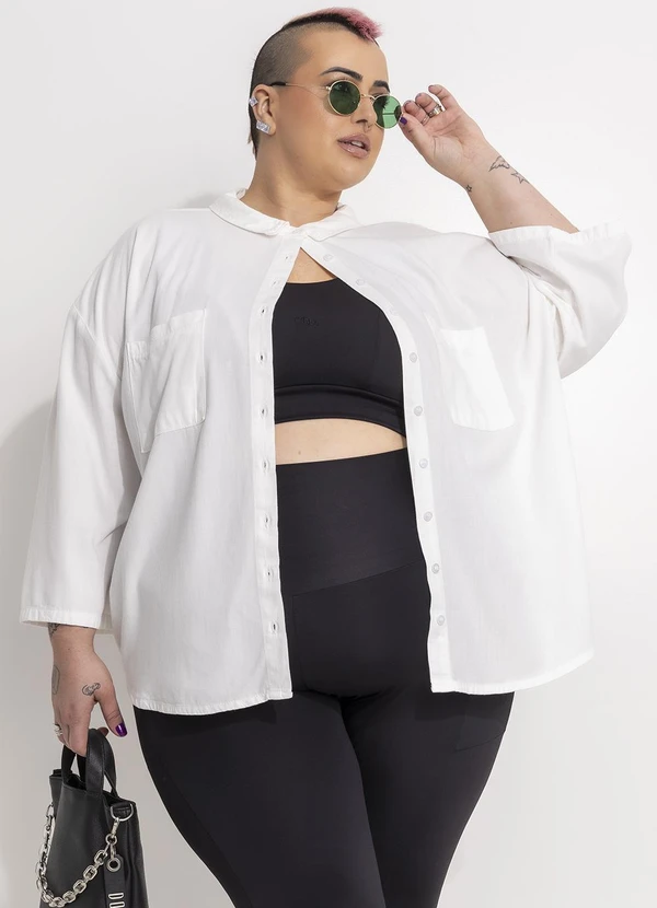 Marguerite - Camisa Branca em Tecido Plano 3