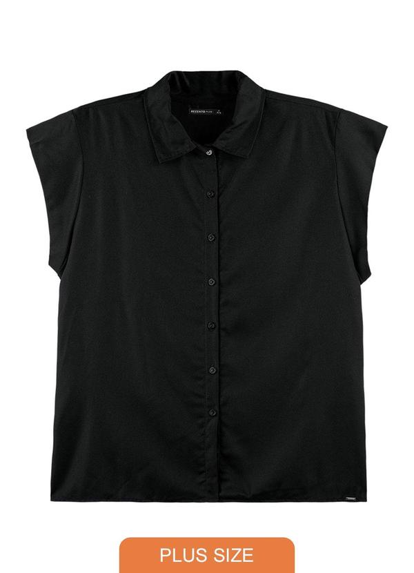 Rezzato - Camisa Estampada Adulto Plus Size Feminino Preto 1