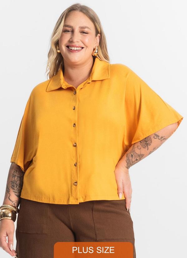 Secret Glam - Camisa Feminina Manga Curta Amarelo