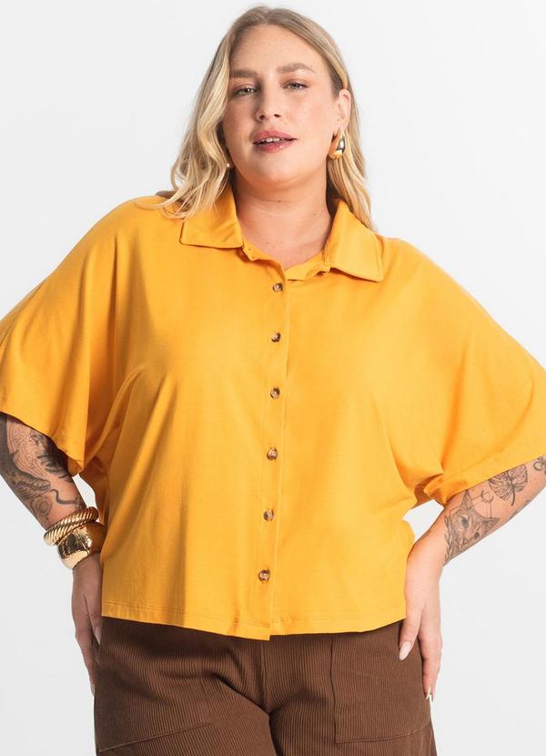 Secret Glam - Camisa Feminina Manga Curta Amarelo 4