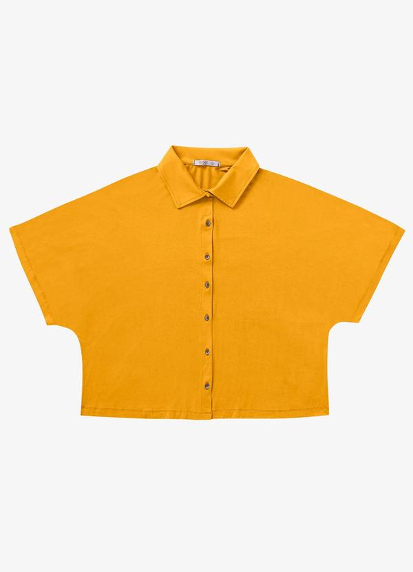 Secret Glam - Camisa Feminina Manga Curta Amarelo 5