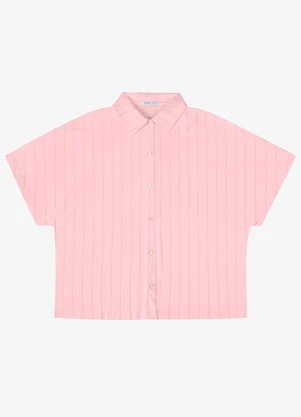 Secret Glam - Camisa Feminina Plus Manga Ampla Rosa - SECRET GLAM