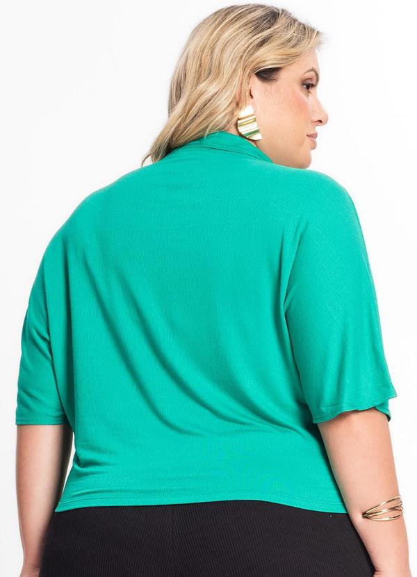 Secret Glam - Camisa Manga Curta Feminina Plus Size Verde 1