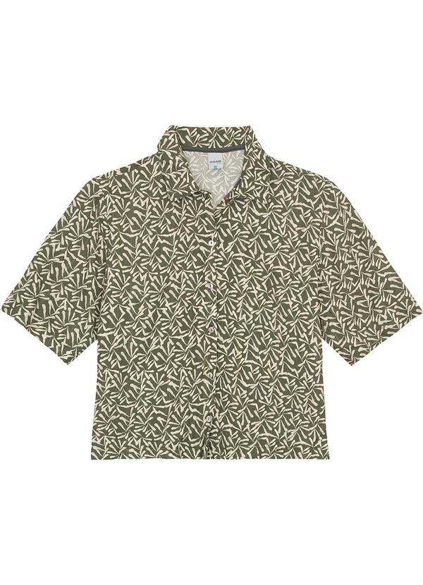 Malwee - Camisa Verde Musgo Box com Lurex 3