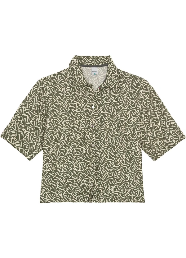 Malwee - Camisa Verde Musgo Box com Lurex 3
