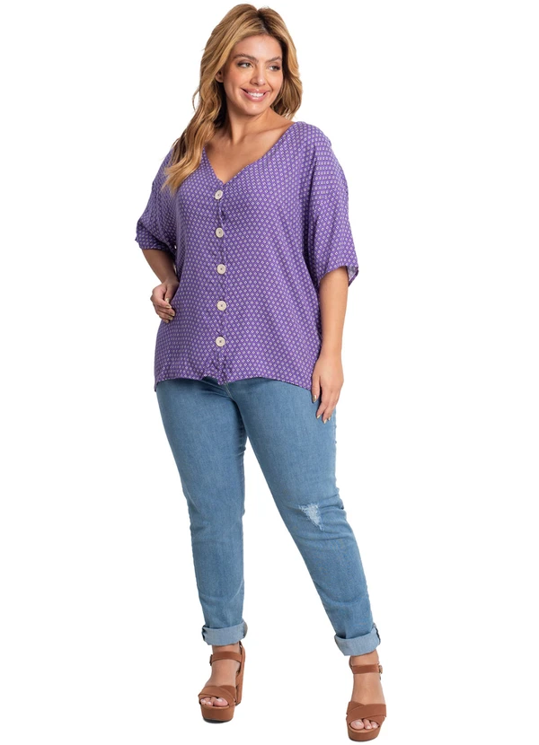 Secret Glam - Camisa Viscose Feminina Roxo
