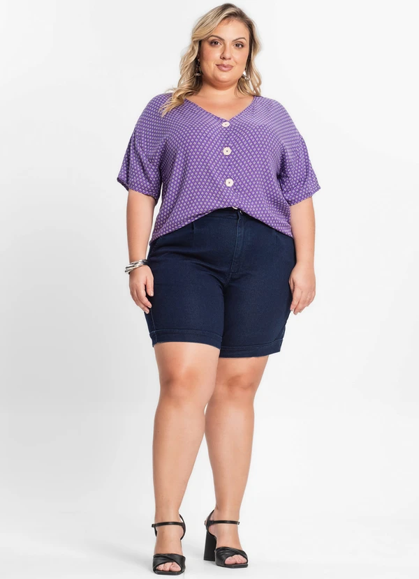 Secret Glam - Camisa Viscose Feminina Roxo 4