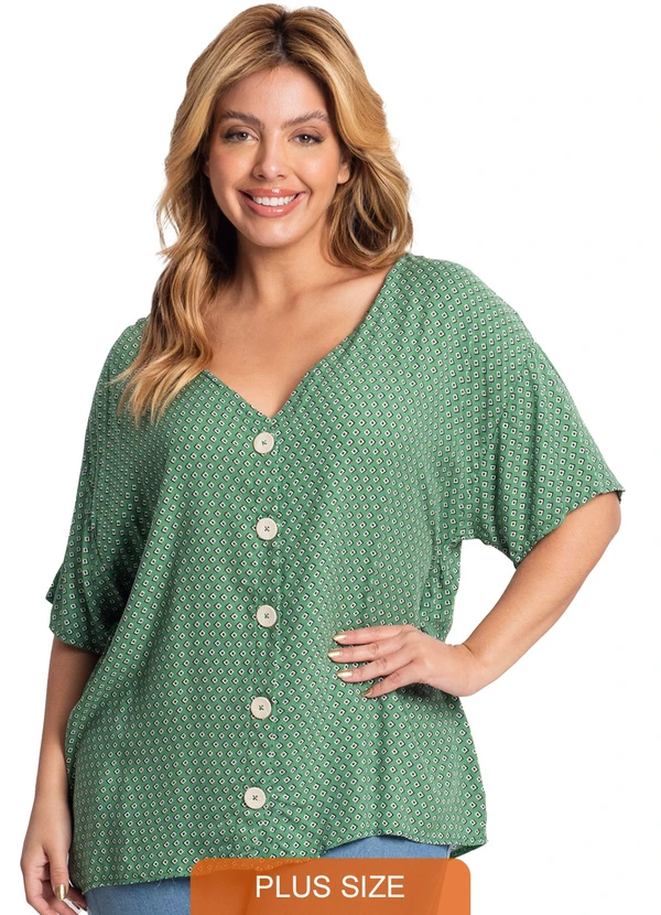 Secret Glam - Camisa Viscose Feminina Verde