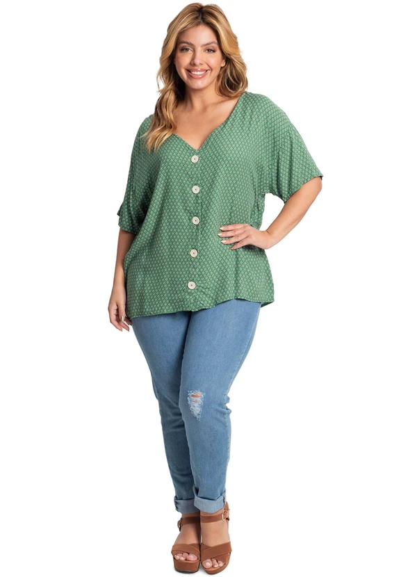 Secret Glam - Camisa Viscose Feminina Verde 3