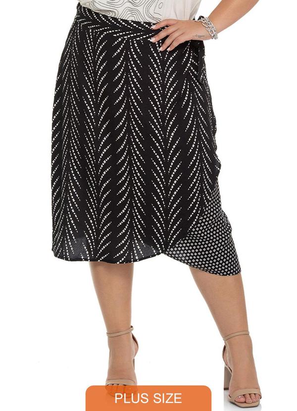 Secret Glam - Saia Viscose Feminina Preto