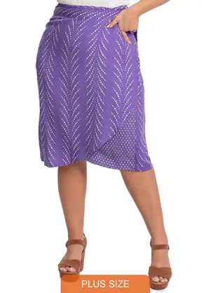 Secret Glam - Saia Viscose Feminina Roxo - SECRET GLAM