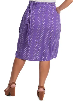 Secret Glam - Saia Viscose Feminina Roxo - SECRET GLAM