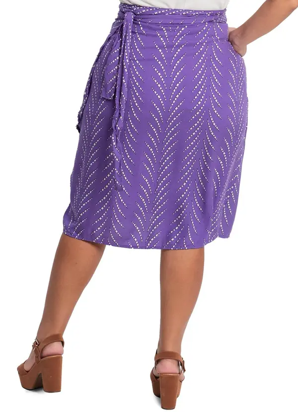 Secret Glam - Saia Viscose Feminina Roxo 2