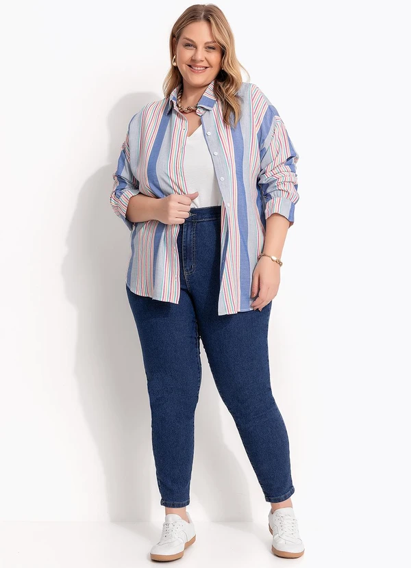 Marguerite - Camisa de Botão Listrada em Viscose Plana 9