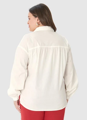 Malwee - Camisa Ampla Tricoline Plus Bege - MALWEE