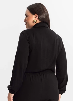 Secret Glam - Camisa Manga Longa Preto - SECRET GLAM