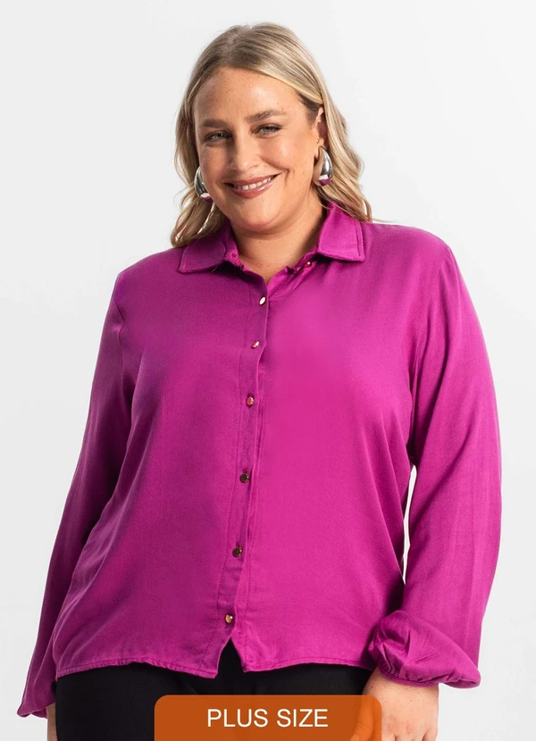 Secret Glam - Camisa Manga Longa Roxo