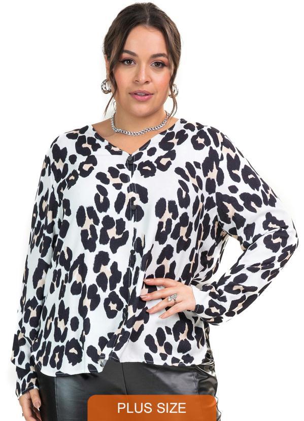 Secret Glam - Camisa Manga Longa Viscotorcion Bege