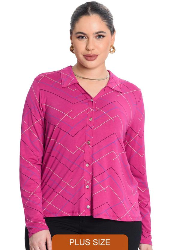 Secret Glam - Camisa Manga Longa Viscotorcion Rosa