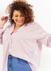 Camisa Rosa Claro em Voil Devor