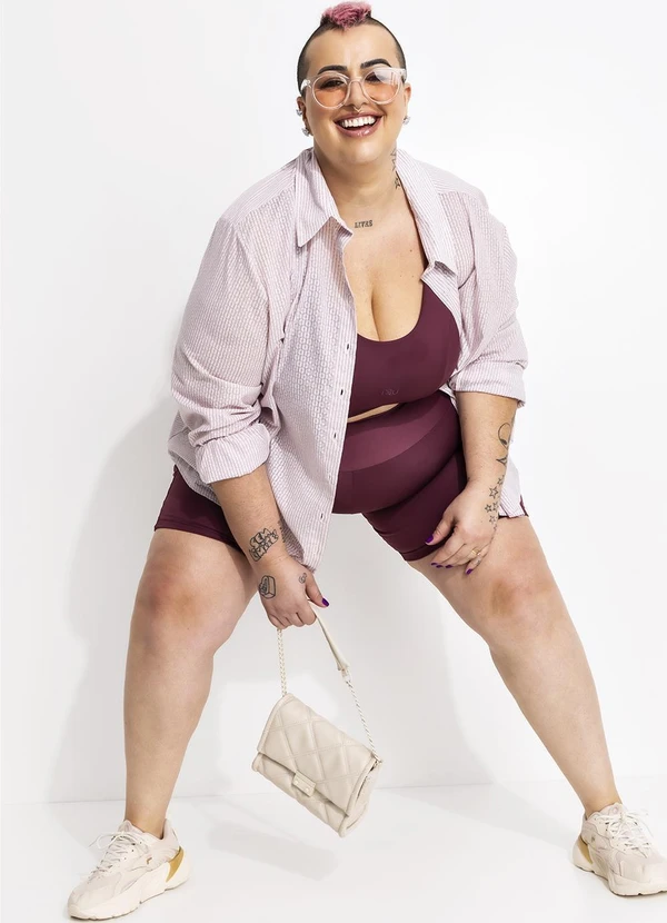 Marguerite - Camisa Rosa Claro em Voil Devorê 14