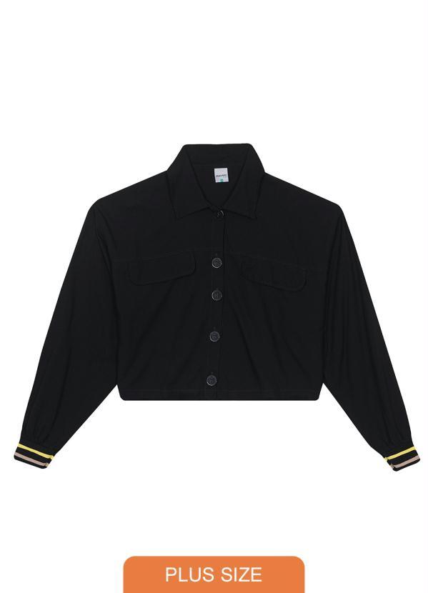 Malwee Plus - Camisa Viscose Plus Size Feminina Preto