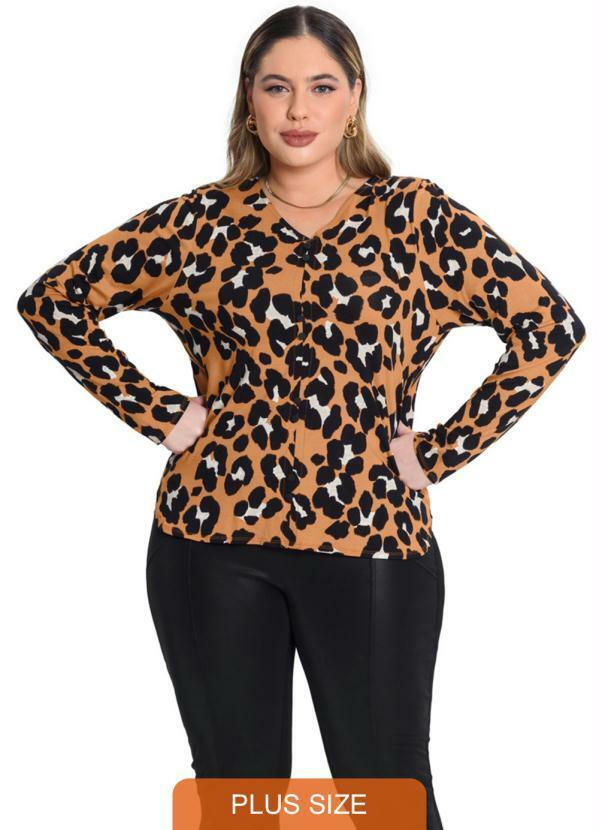 Secret Glam - Camisa Viscotorcion Marrom