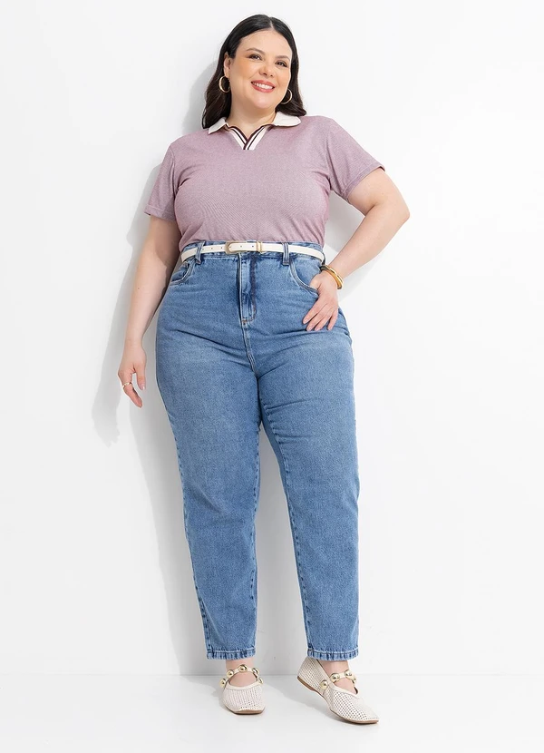 Marguerite - Blusa Roxo Claro) com Gola Polo 3