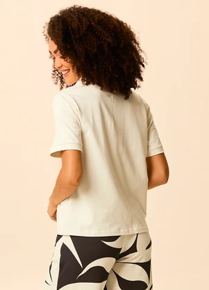 Malwee - Camisa Polo em Piquet Off White - MALWEE