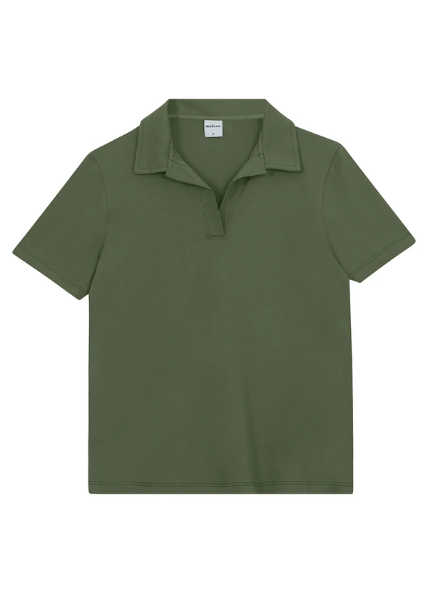 Malwee - Camisa Polo em Piquet Verde Musgo