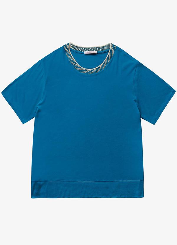 Secret Glam - Blusa Feminina Manga Curta Azul 5