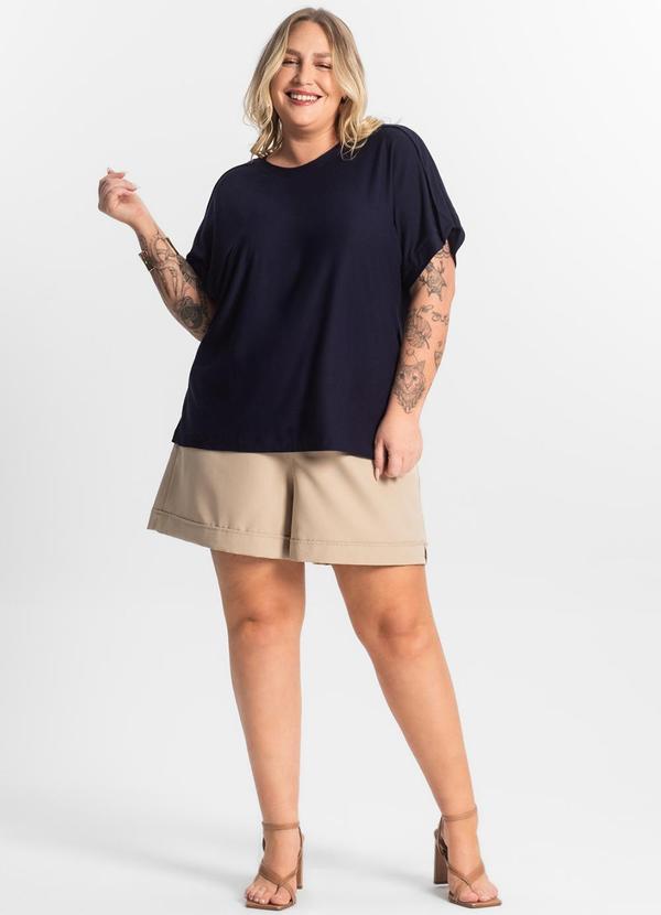 Secret Glam - Blusa Feminina Manga Curta Azul 3