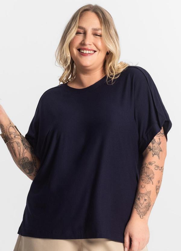 Secret Glam - Blusa Feminina Manga Curta Azul 4