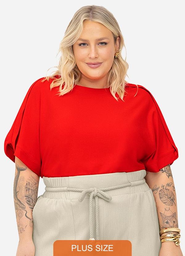 Secret Glam - Blusa Feminina Manga Curta Laranja