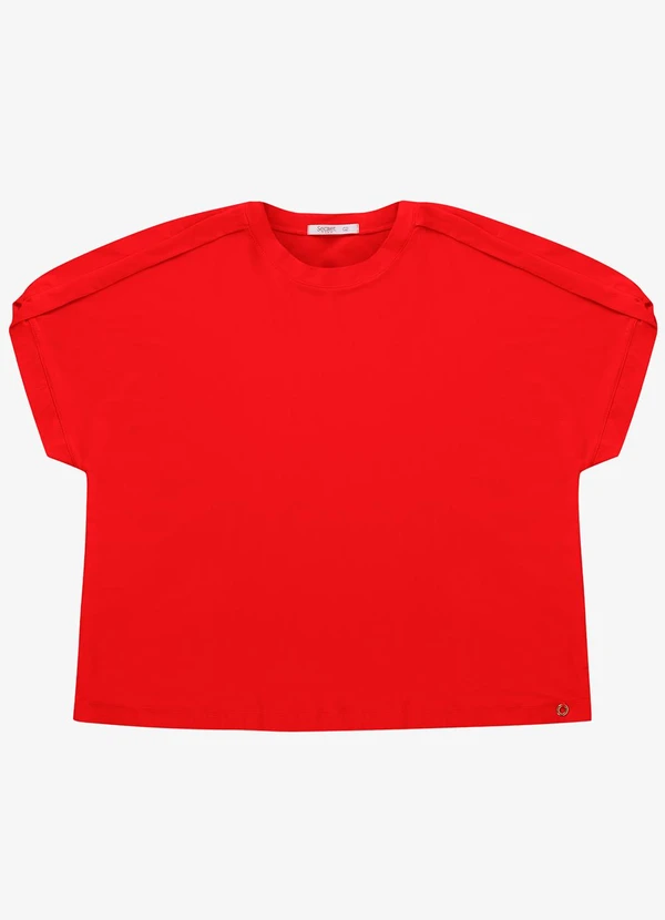 Secret Glam - Blusa Feminina Manga Curta Laranja 2