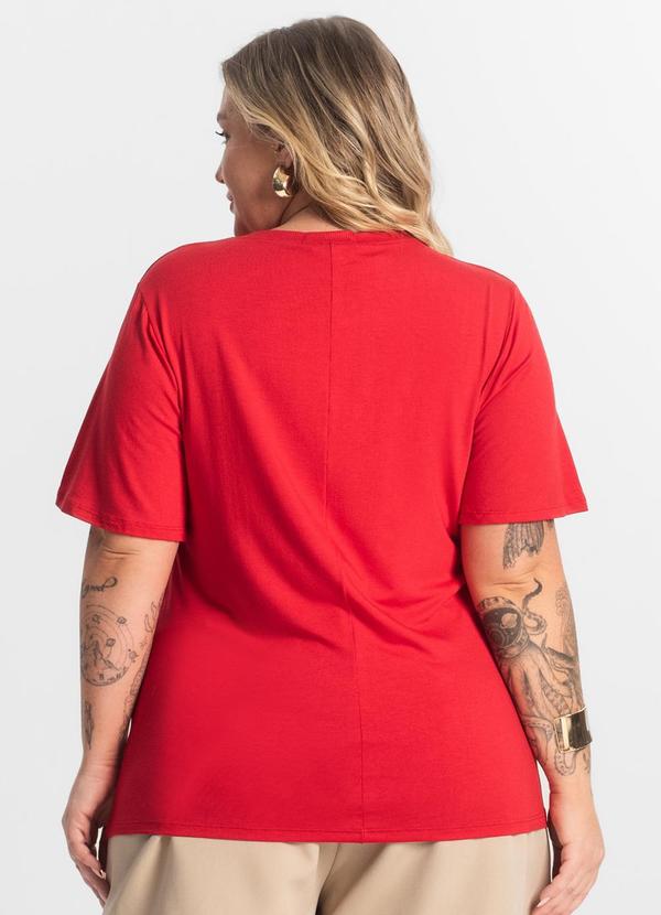 Secret Glam - Blusa Feminina Manga Curta Vermelho 2