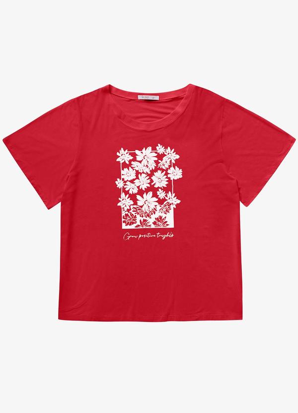 Secret Glam - Blusa Feminina Manga Curta Vermelho 5