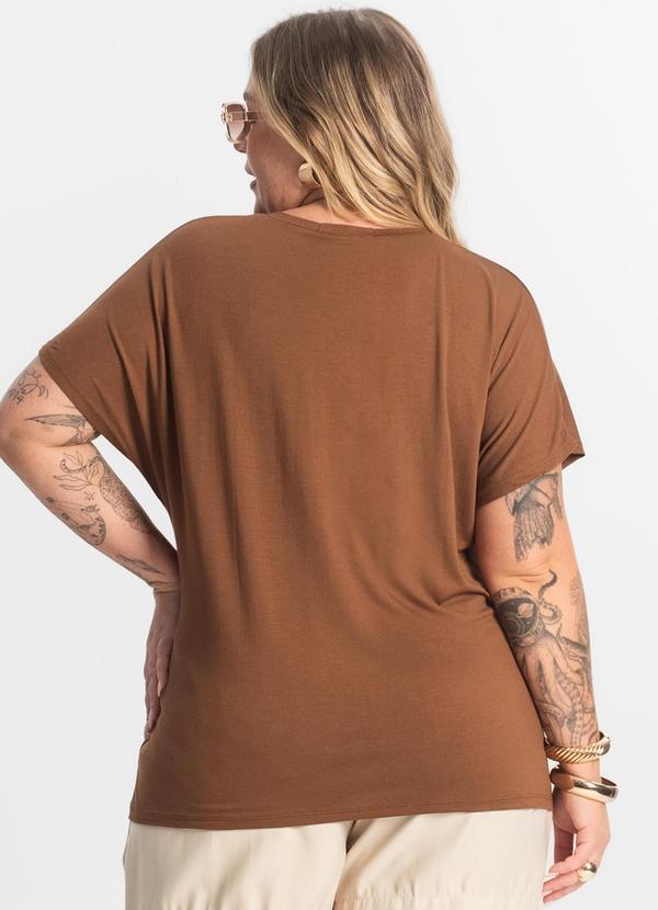 Secret Glam - Blusa Feminina Manga Morcego Marrom 2