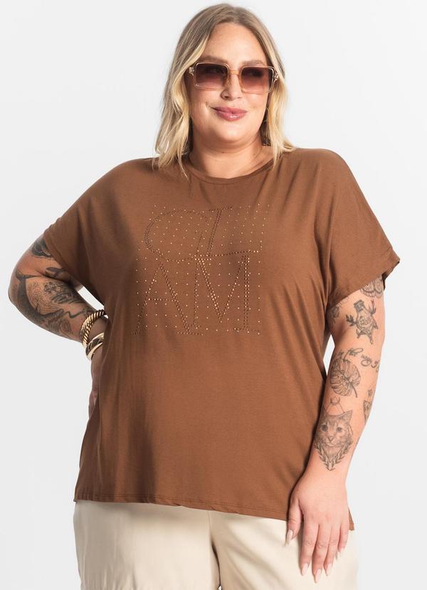 Secret Glam - Blusa Feminina Manga Morcego Marrom 4