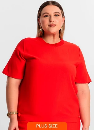 Secret Glam - Blusa Feminina Plus Size Laranja - SECRET GLAM