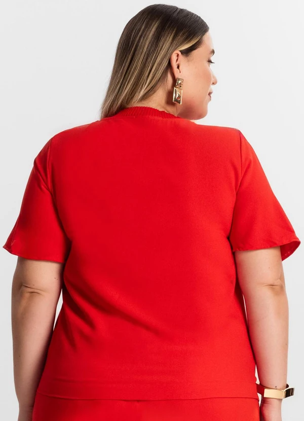 Secret Glam - Blusa Feminina Plus Size Laranja 2