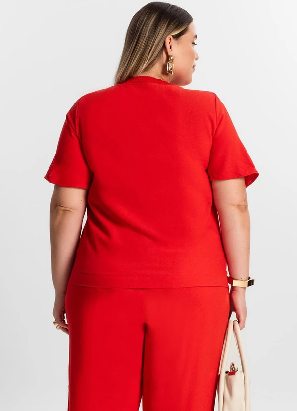 Secret Glam - Blusa Feminina Plus Size Laranja 4